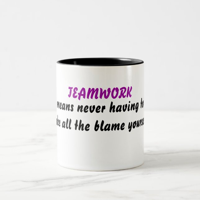 Definition of Teamwork Two-Tone Coffee Mug (Center)