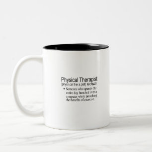 Definition Physical Therapist Two-Tone Coffee Mug