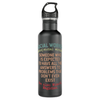Definition Social Worker Gift for Women Social Wor 710 Ml Water Bottle
