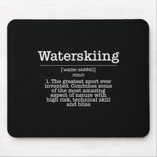 Definition Water Ski Skiing Waterski Waterskiing W Mouse Pad