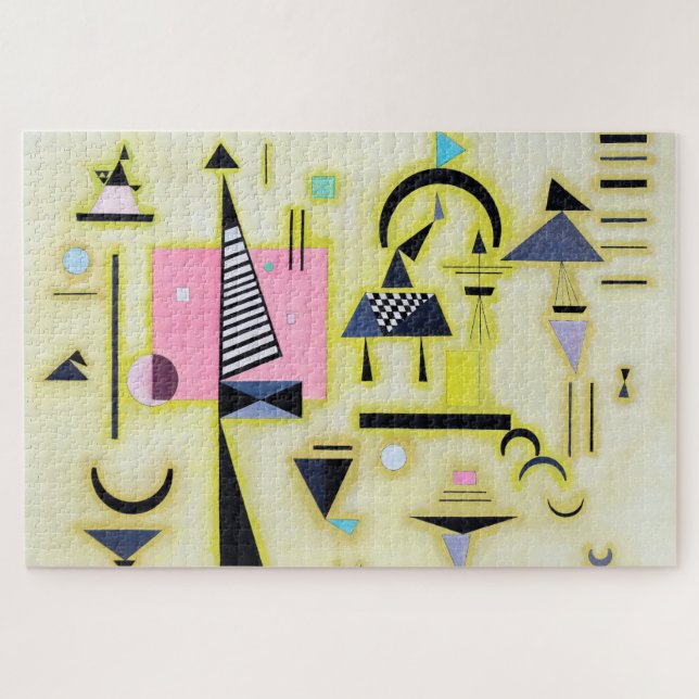 Definitive Rosy, Wassily Kandinsky Jigsaw Puzzle (Horizontal)