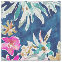 DEFLORABLE Pink Blue Watercolor Floral