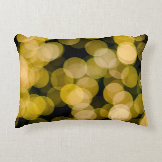 Defocused night light background. Abstract circula Accent Pillow (Front)