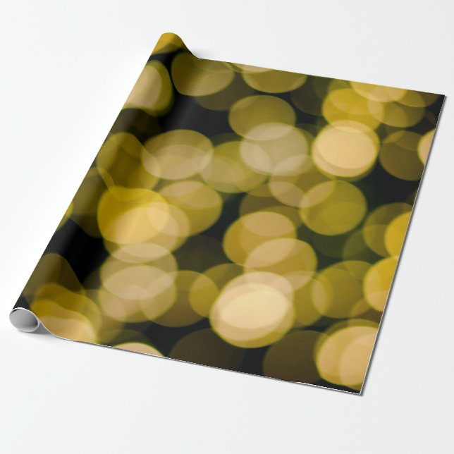 Defocused night light background. Abstract circula Wrapping Paper (Unrolled)