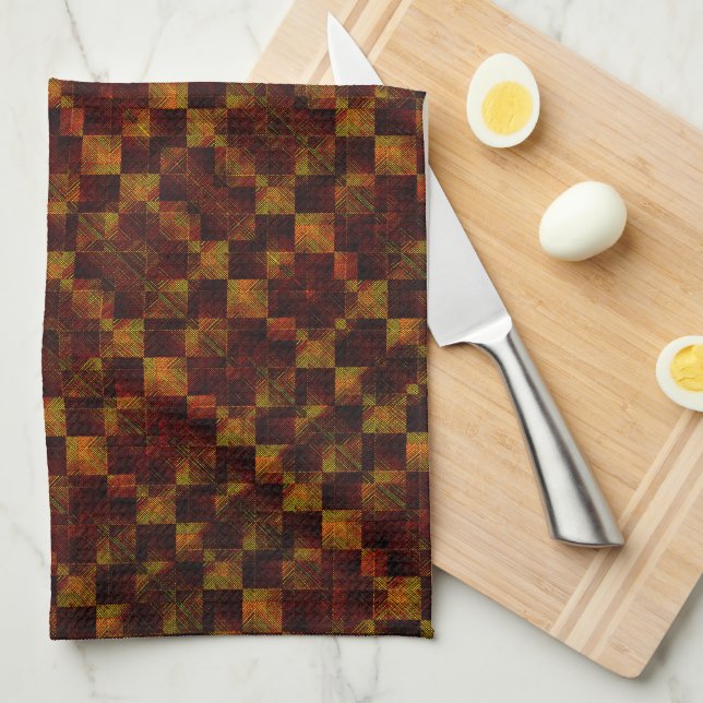 Deformed chess extremely dirty from rust or aged kitchen towel (Quarter Fold)
