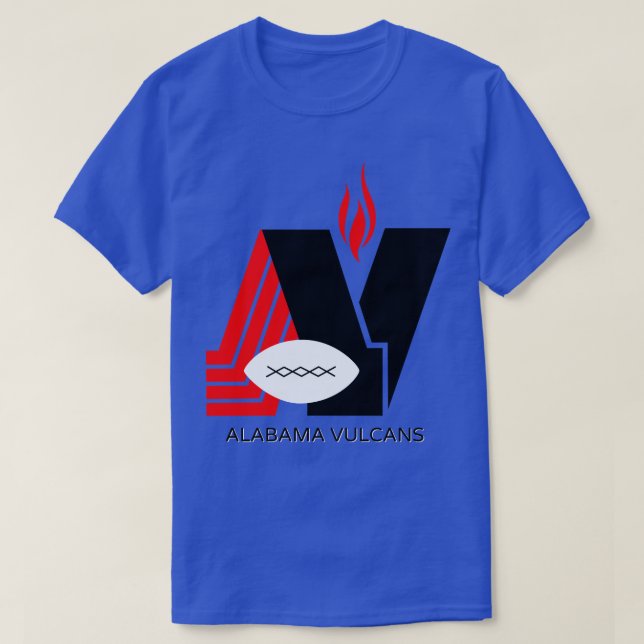 Defunct Alabama Vulcans AFA  1979 T-Shirt (Design Front)