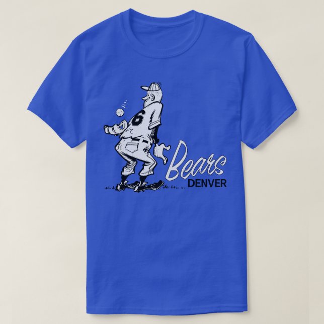 Defunct Denver Bears Minor League Baseball 1962 T-Shirt (Design Front)