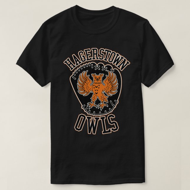 Defunct Hagerstown Owls Baseball Team T-Shirt (Design Front)
