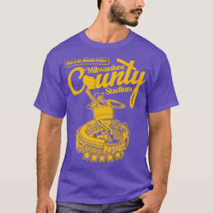 Defunct Milwaukee County Stadium Baseball Tribute T-Shirt