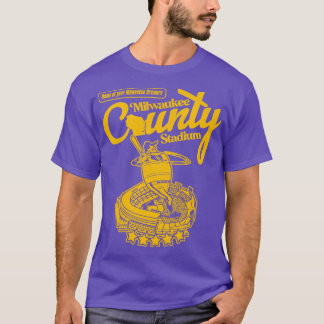 Defunct Milwaukee County Stadium Baseball Tribute T-Shirt