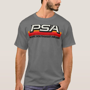 Defunct PSA Airlines 70s 80s Pacific California T-Shirt