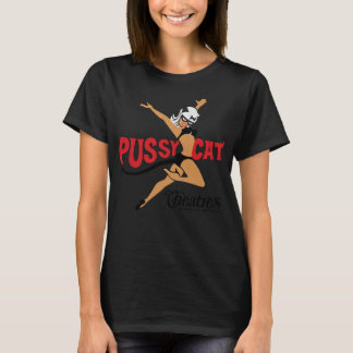 Defunct Pussy Cat Theatre Logo Slightly Distressed T-Shirt