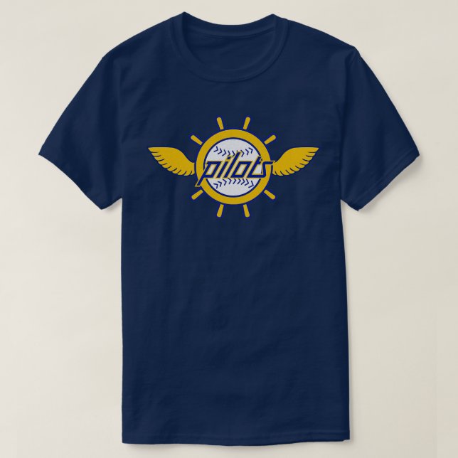Defunct Seattle Pilots Baseball 1970 T-Shirt (Design Front)