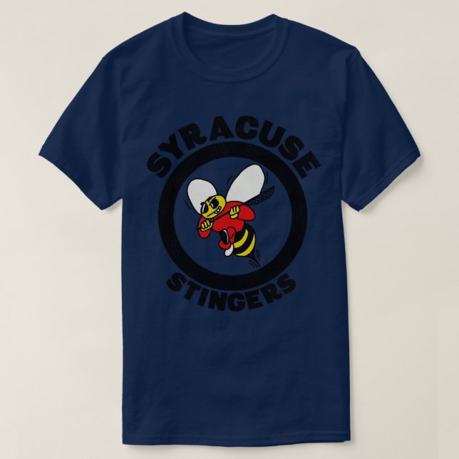 Defunct Syracuse Stingers Lacrosse Team T-Shirt (Design Front)