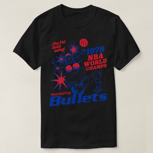 Defunct Washington Bullets 1978 World Champs Long  T-Shirt (Design Front)