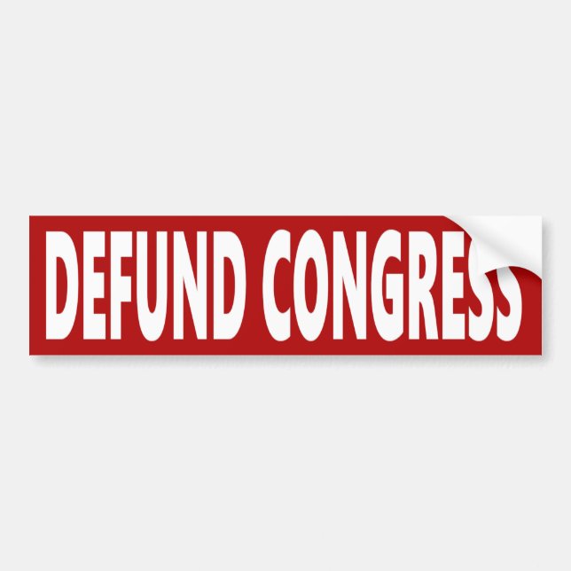 Defund Congress Bumper Sticker (Front)
