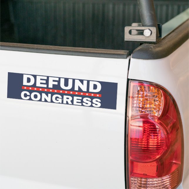Defund Congress  Bumper Sticker (On Truck)