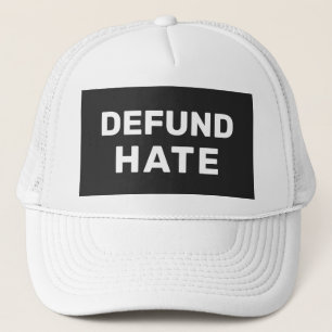 "Defund Hate" black yellow Trucker Hat