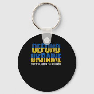 Defund Ukraine Anti-war Pro Peace Negotiation Ukra Keychain