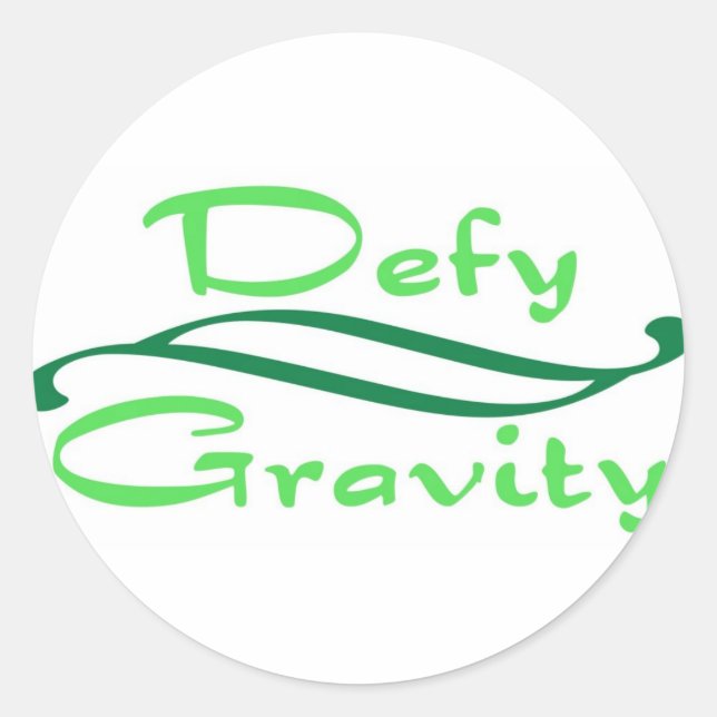 Defy Gravity Classic Round Sticker (Front)