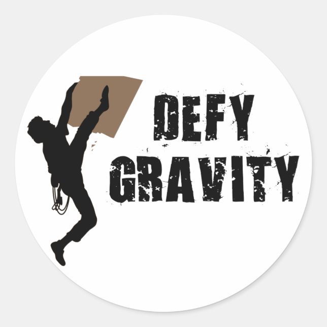 Defy Gravity Classic Round Sticker (Front)