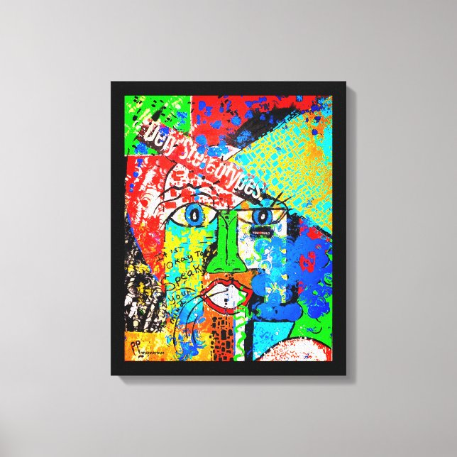 Defy Stereotypes Abstract Stretched Canvas Print (Front)