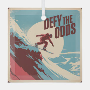 Defy The Odds Glass Ornament