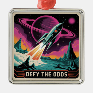 Defy The Odds Metal Ornament