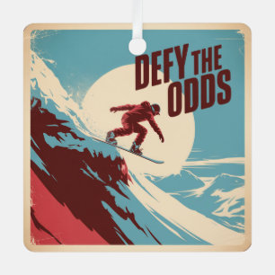 Defy The Odds Metal Ornament