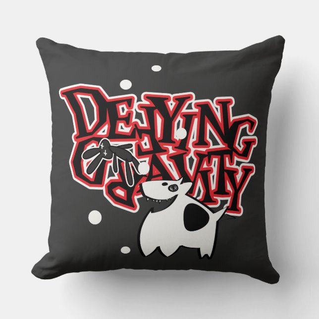 Defying Gravity Winter w/ Initial Throw Pillow (Front)
