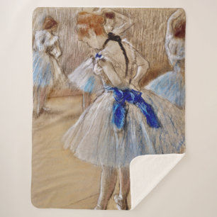 Dega’s Dancer With Blue Ribbon  Sherpa Blanket