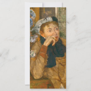 Degas A Woman Seated Beside a Vase of Flowers Card