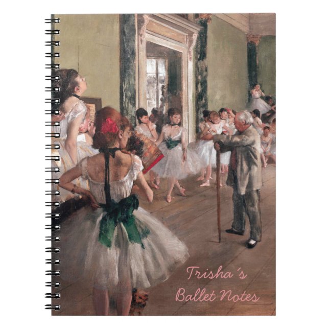 DEGAS BALLET ART, VINTAGE BALLET CLASS NOTEBOOK (Front)