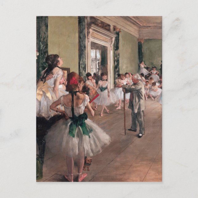 Degas Ballet Painting, Old Ballet class Postcard (Front)