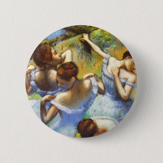 Degas Blue Dancers button (Front)