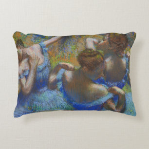 Degas Blue Dancers Pastel Fine Art Masterpiece Accent Pillow