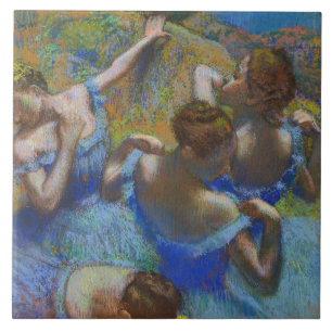 Degas Blue Dancers Pastel Fine Art Masterpiece Tile