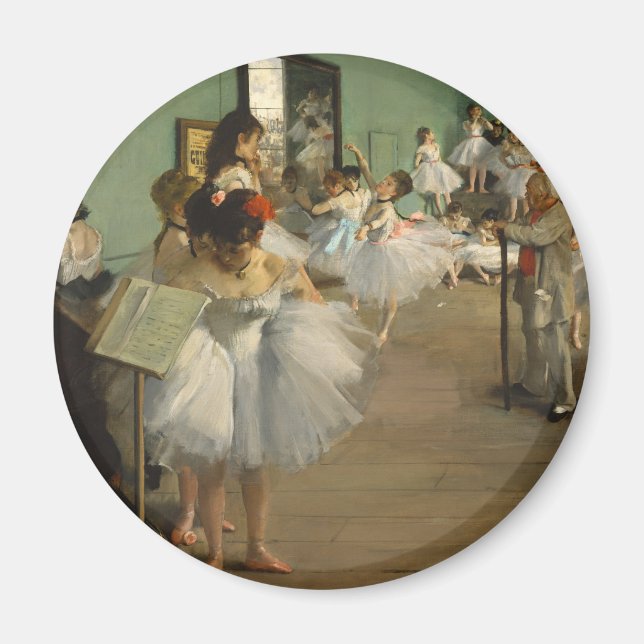 Degas Dance Class Ballet Dancers Ballerina Art Magnet (Front)