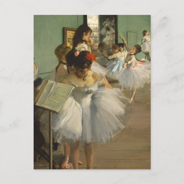Degas Dance Class Ballet Dancers Ballerina Art Postcard (Front)