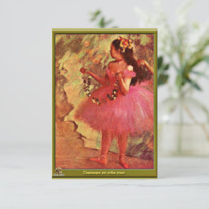 Degas - Dancer in Pink Dress Thank You Card