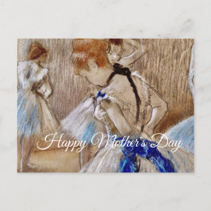 Degas Dancer With Blue Ribbon Postcard