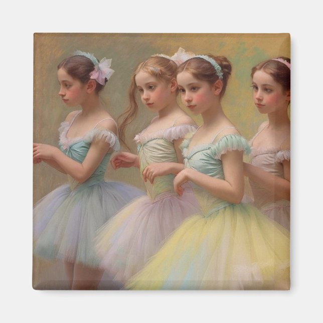 Degas dancers in soft colors magnet (Front)