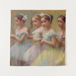 Degas dancers in soft colors tapestry