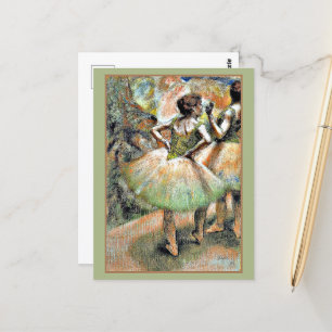 Degas - Dancers Pink and Green Postcard