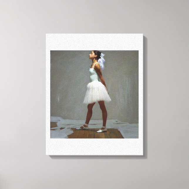 Degas-inspired dancer's drawing on canvas print (Front)