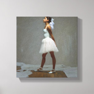 Degas-inspired dancer's drawing on canvas print