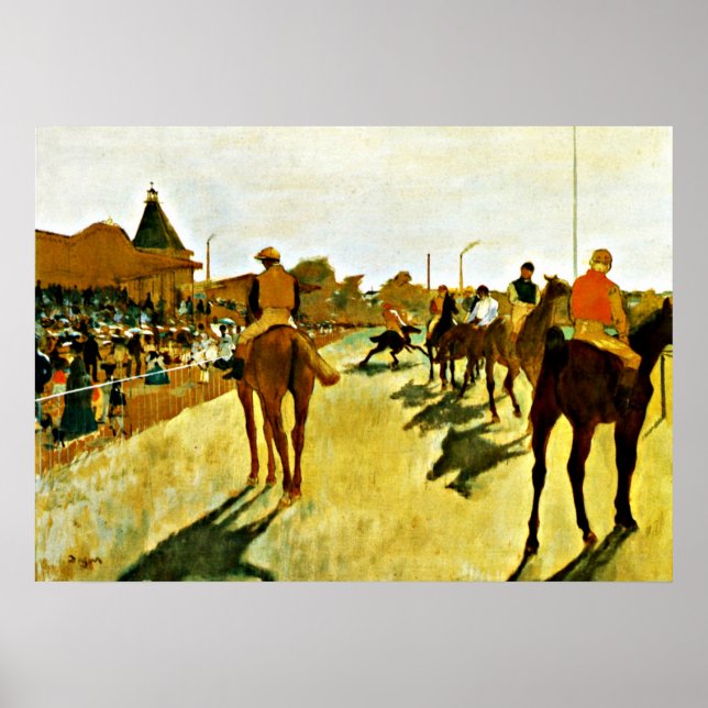Degas: Racehorses Before the Stands Poster (Front)