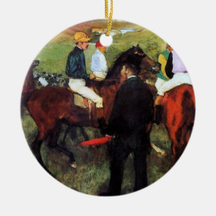 Degas - Racehorses Christmas Ornament