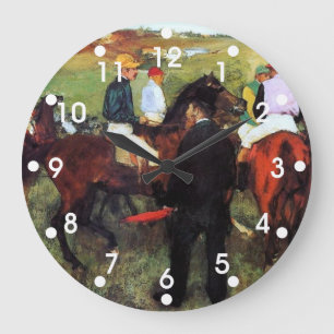 Degas - Racehorses Large Clock