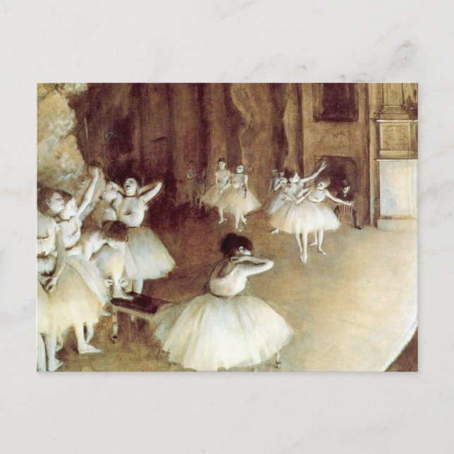 Degas' Rehearsal on Stage Postcard (Front)